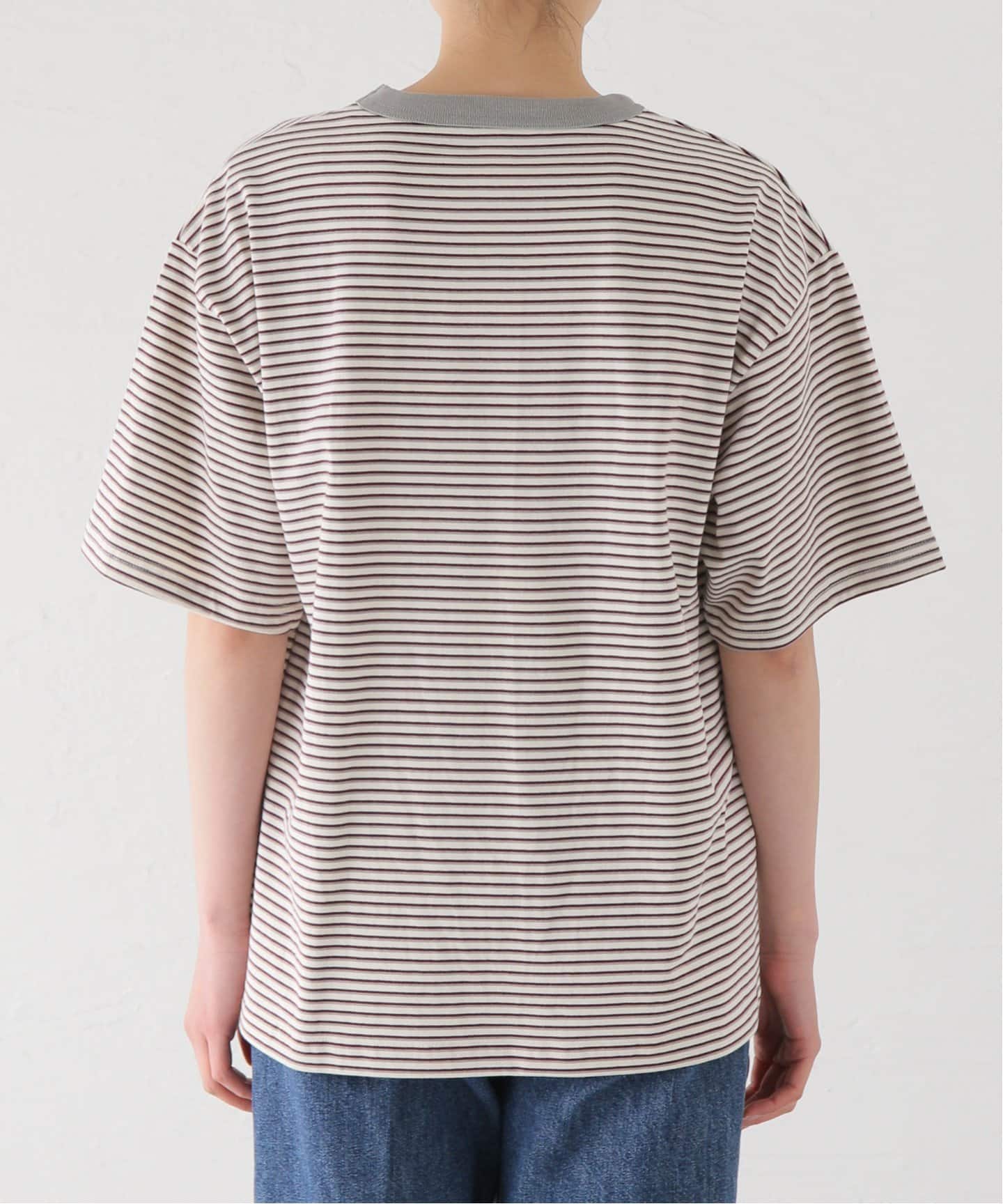 Healthknit/ヘルスニット 別注 Crewneck S/S Border Tee（T