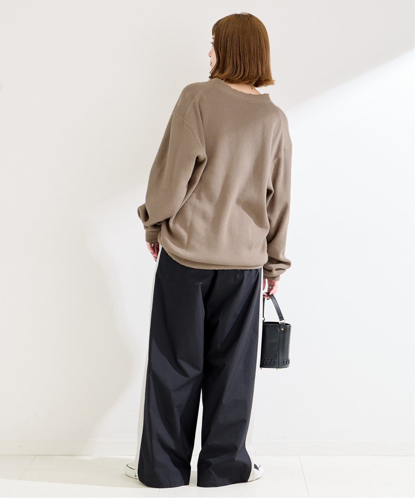 【新品】Goldwin Bshop別注 サーマル Vネックカーディガン 黒3 Goldwin |〈別注〉サーマル Vネックカーディガン MEN