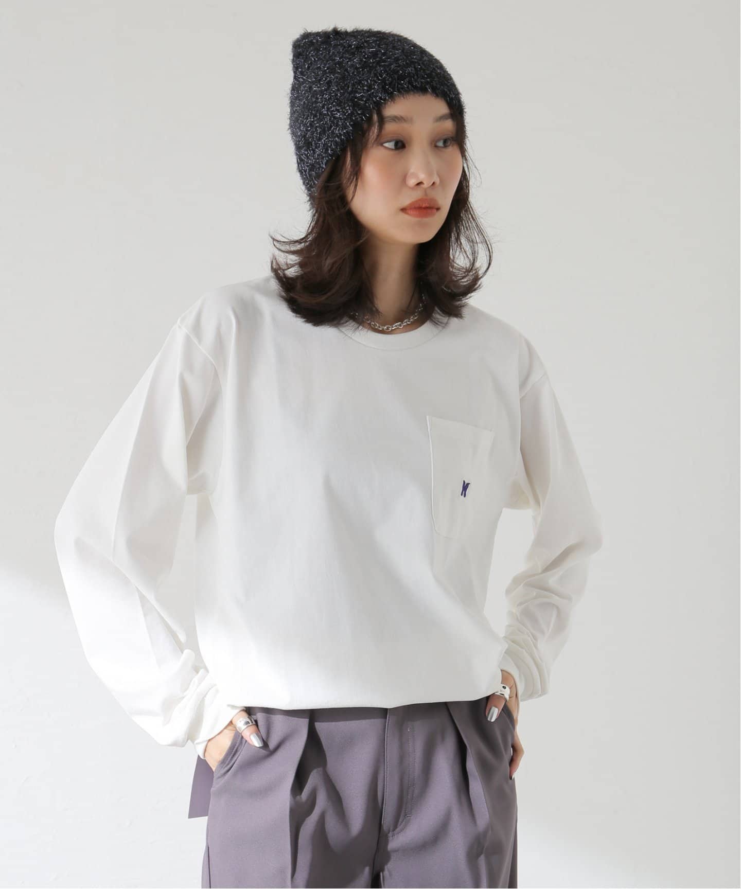 Tシャツ・カットソー Needles FW24 \"Poly Jersey\" t-shirt (OT261 A-WHITE) OT262-W_sivasdescalzo-Needles-