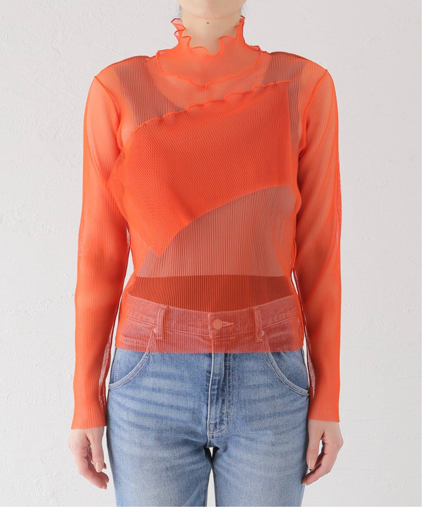 todo kotohayokozawa 】 Layered Sheer Long Sleeve Top（Tシャツ 