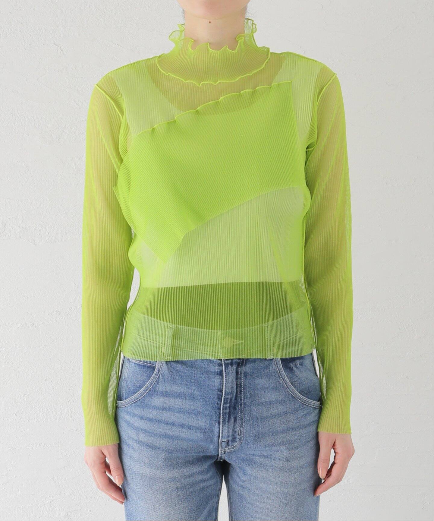 todo kotohayokozawa 】 Layered Sheer Long Sleeve Top（Tシャツ 