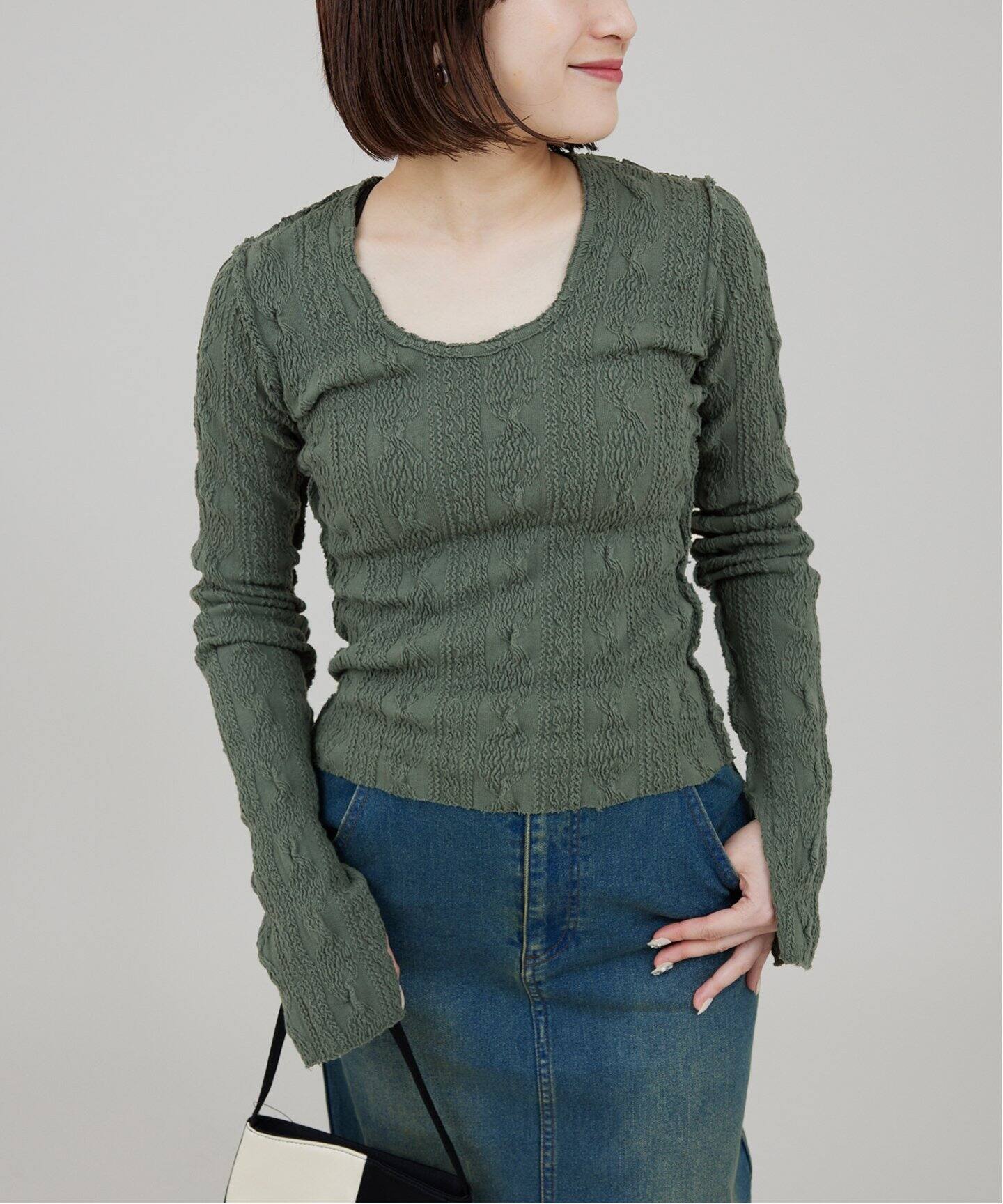 todo kotohayokozawa / トゥードゥー コトハヨコザワ SHRUNK-KNIT LONG 