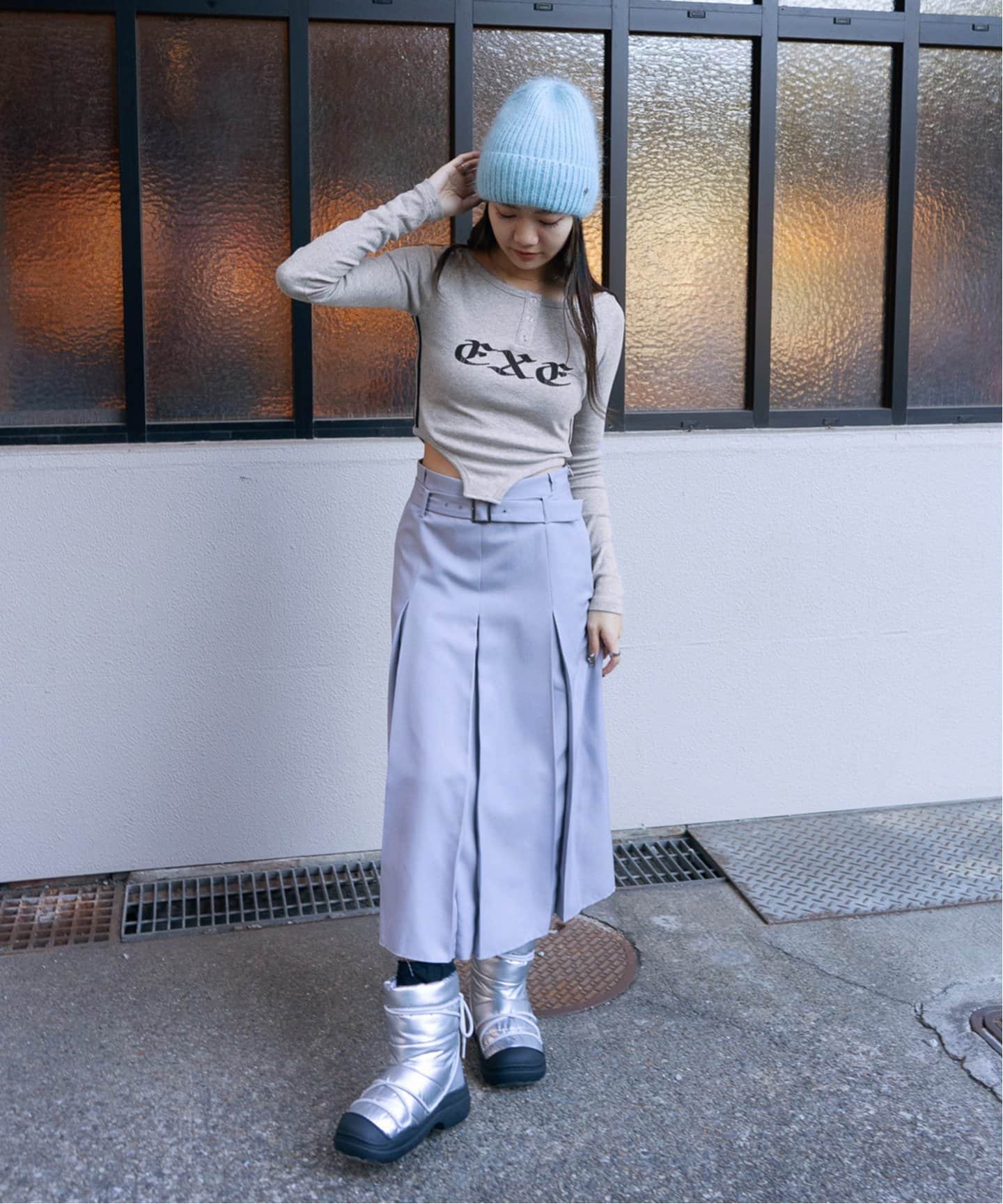 SETUP-EXE/セットアップエグゼ BOATNECK BUTTON TOP（Tシャツ