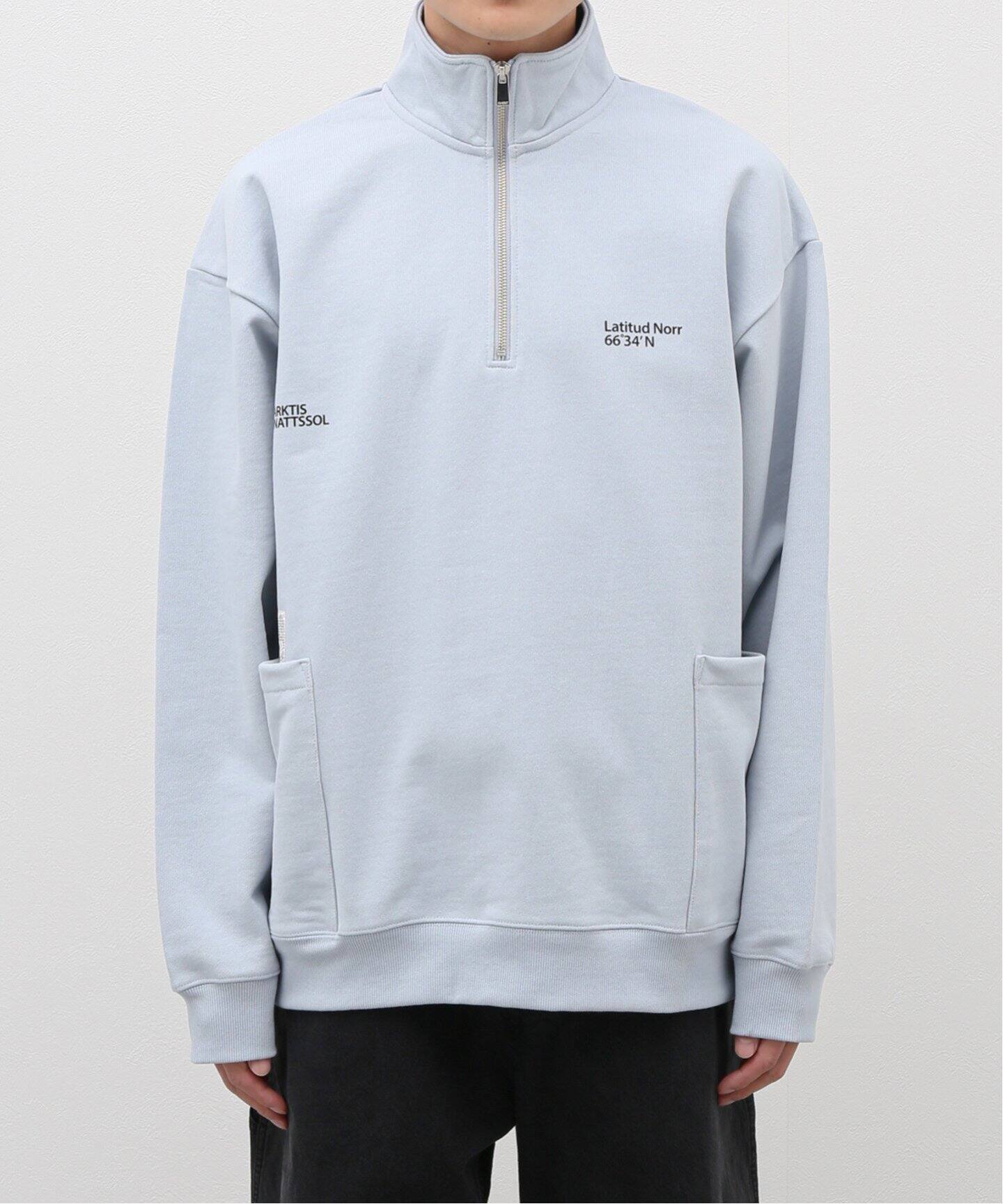 OLIVEDRAB ハーフジップスウェット（スウェット）｜B.C STOCK（ベー 