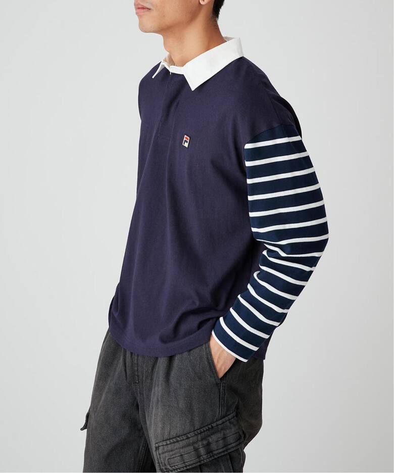 FILA / フィラ】別注 ラガーシャツ（Tシャツ／カットソー）｜B.C STOCK 