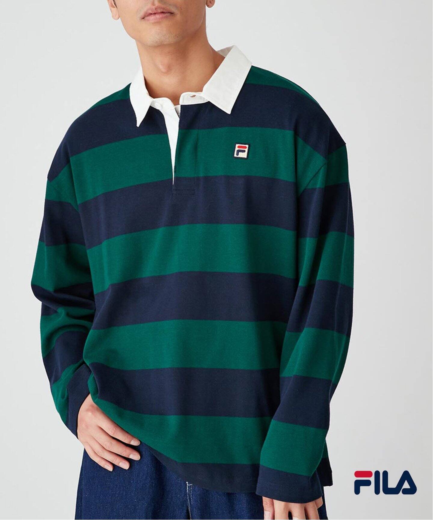 FILA / フィラ】別注 ラガーシャツ（Tシャツ／カットソー）｜B.C STOCK 