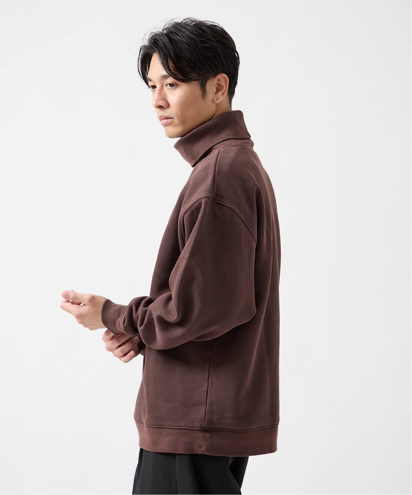 スウェット【MACKINTOSH】送料無料関税込み タートルネック ロゴ LEON掲載】14ゲージウォッシャブルウールタートルネックニット