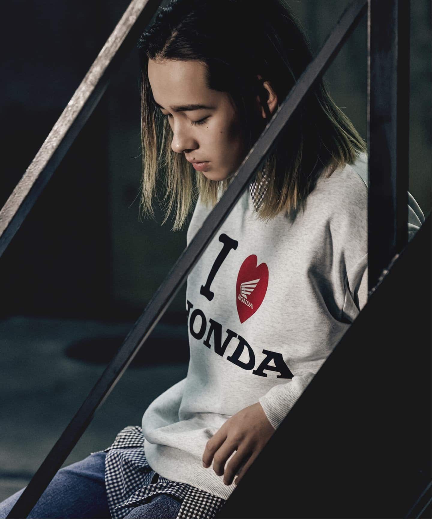 HONDA / ホンダ】別注 I LOVE HONDA クルーネックスウェット