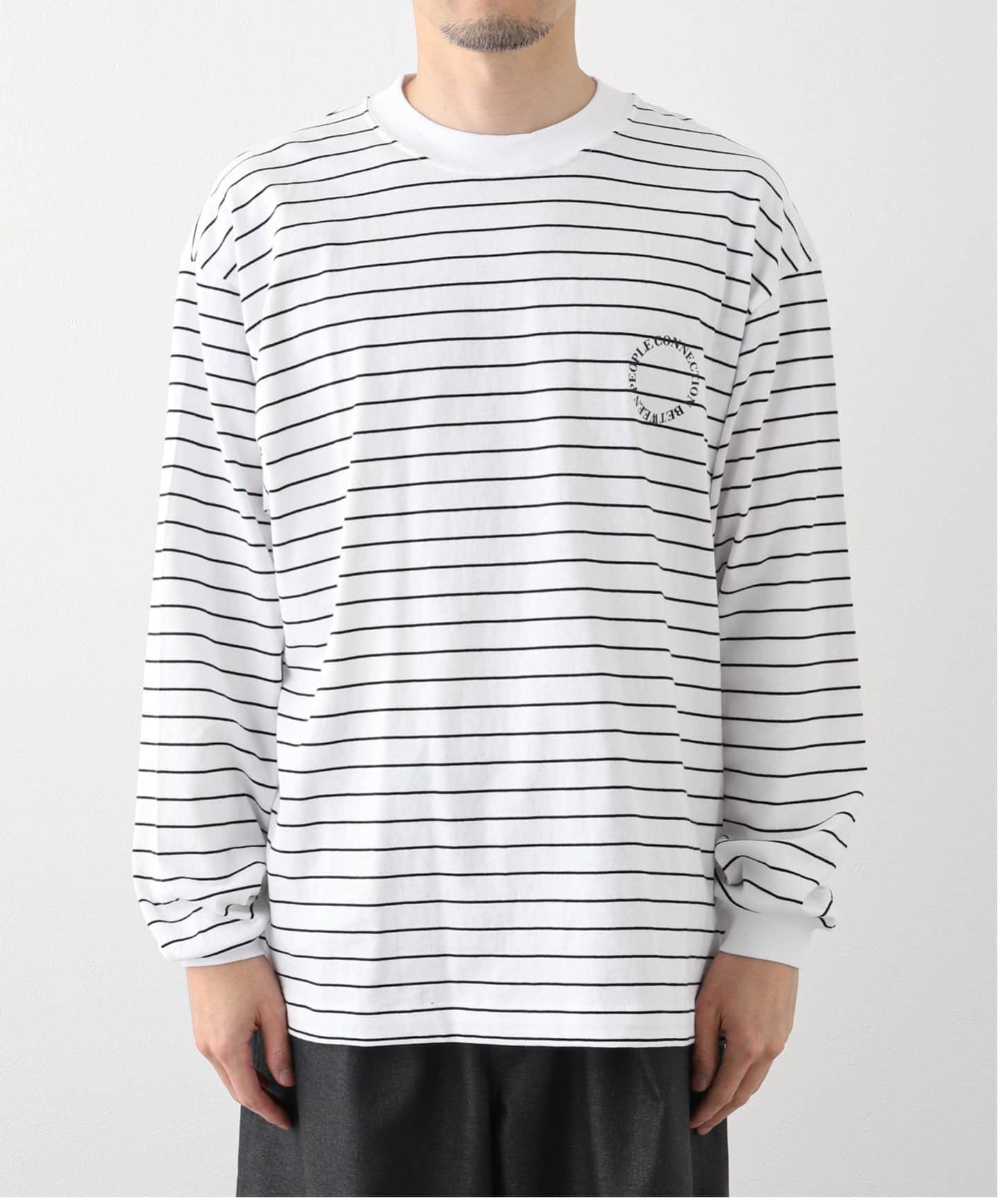 C.B.P ボーダーロゴロンTEE（Tシャツ／カットソー）｜B.C STOCK