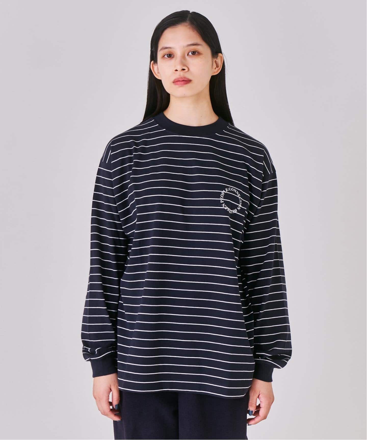 ranclic ロゴロンT トップス　ボーダー C.B.P ボーダーロゴロンTEE（Tシャツ／カットソー）｜B.C STOCK