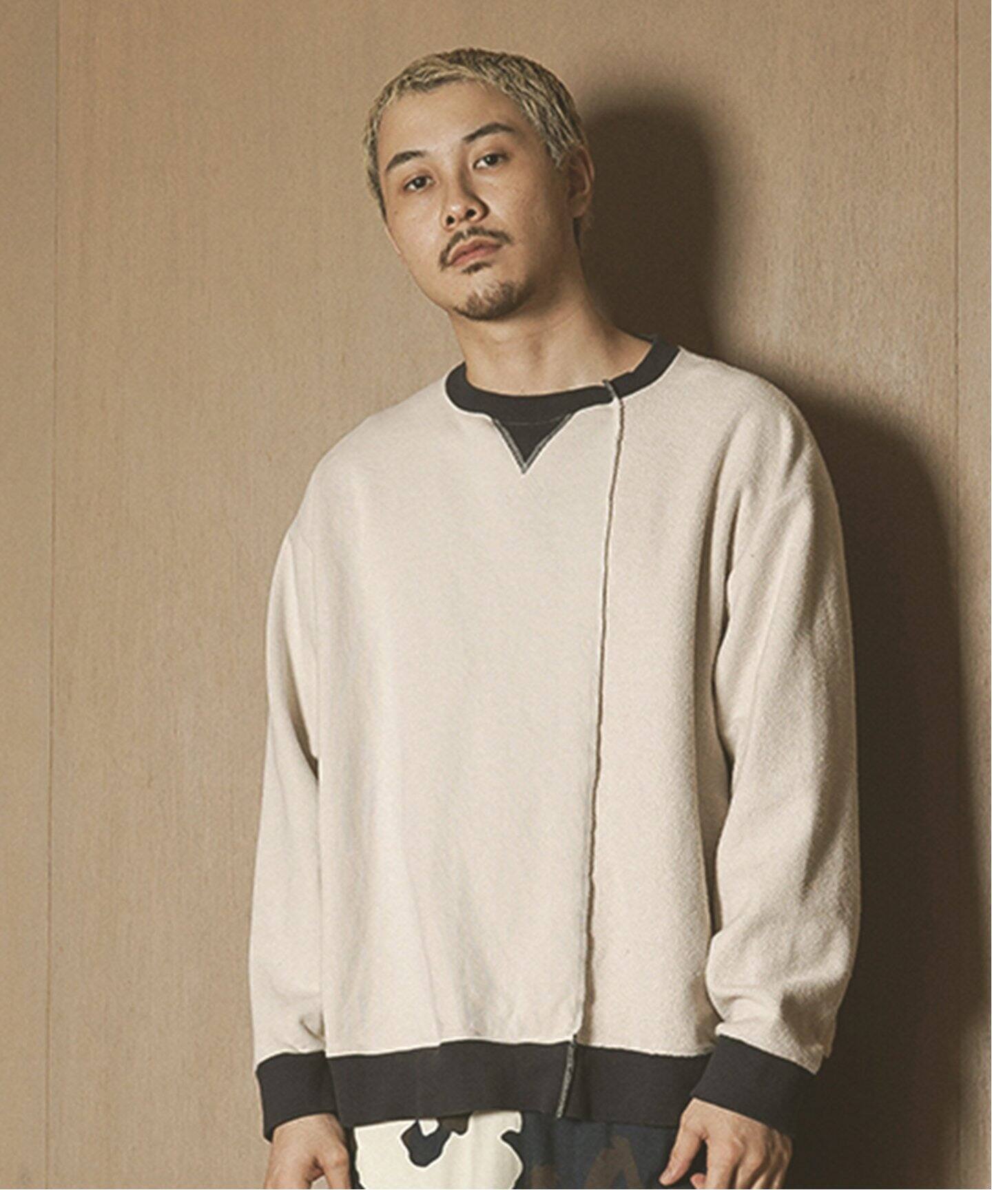 Name./ネーム】 ASYMMETRIC SWITCHING SWEAT SHIRT（スウェット  