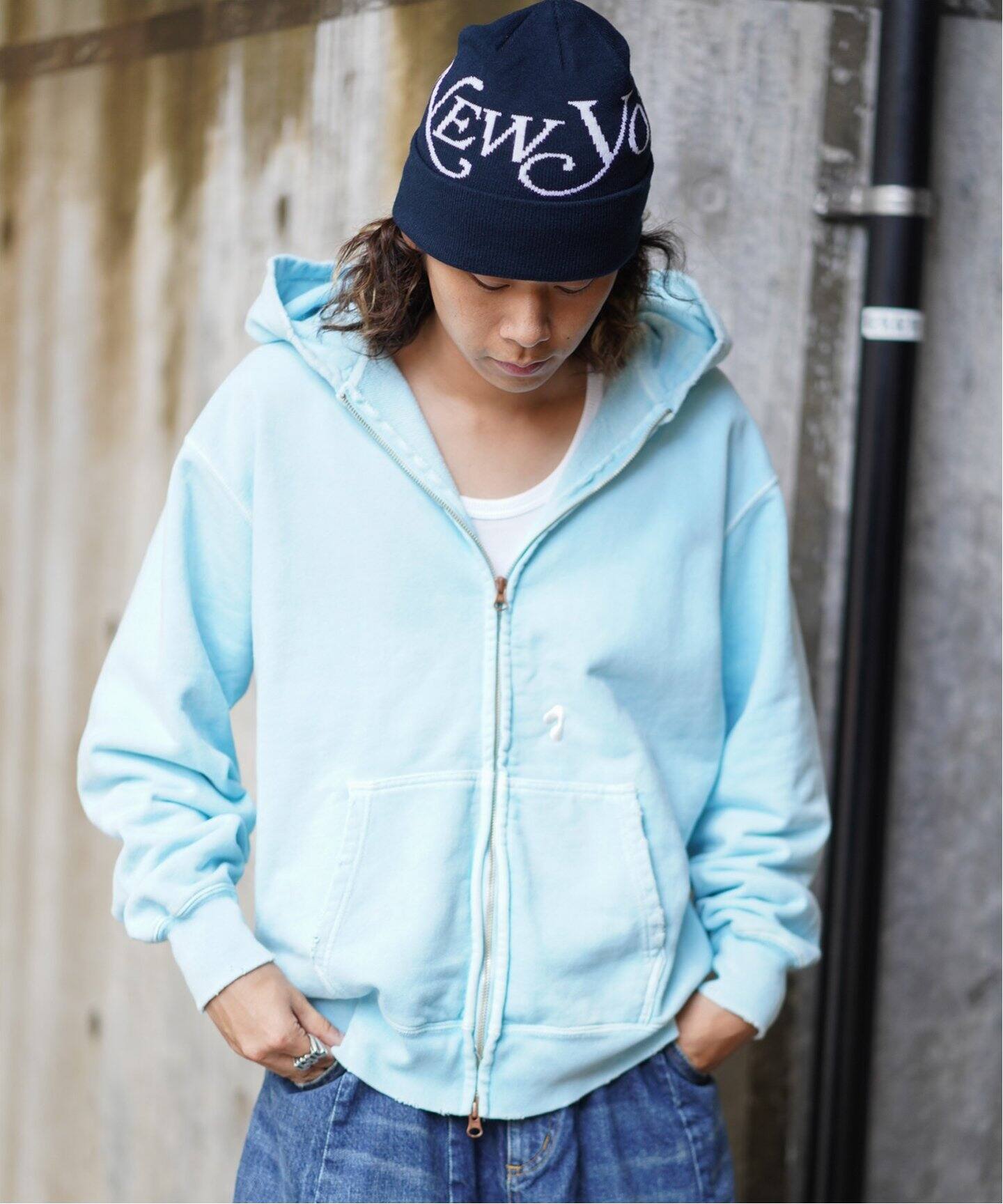 JieDa/ジエダ PIGMENT J LOGO ZIP UP HOODIE JIE-24W-CT09（パーカー  