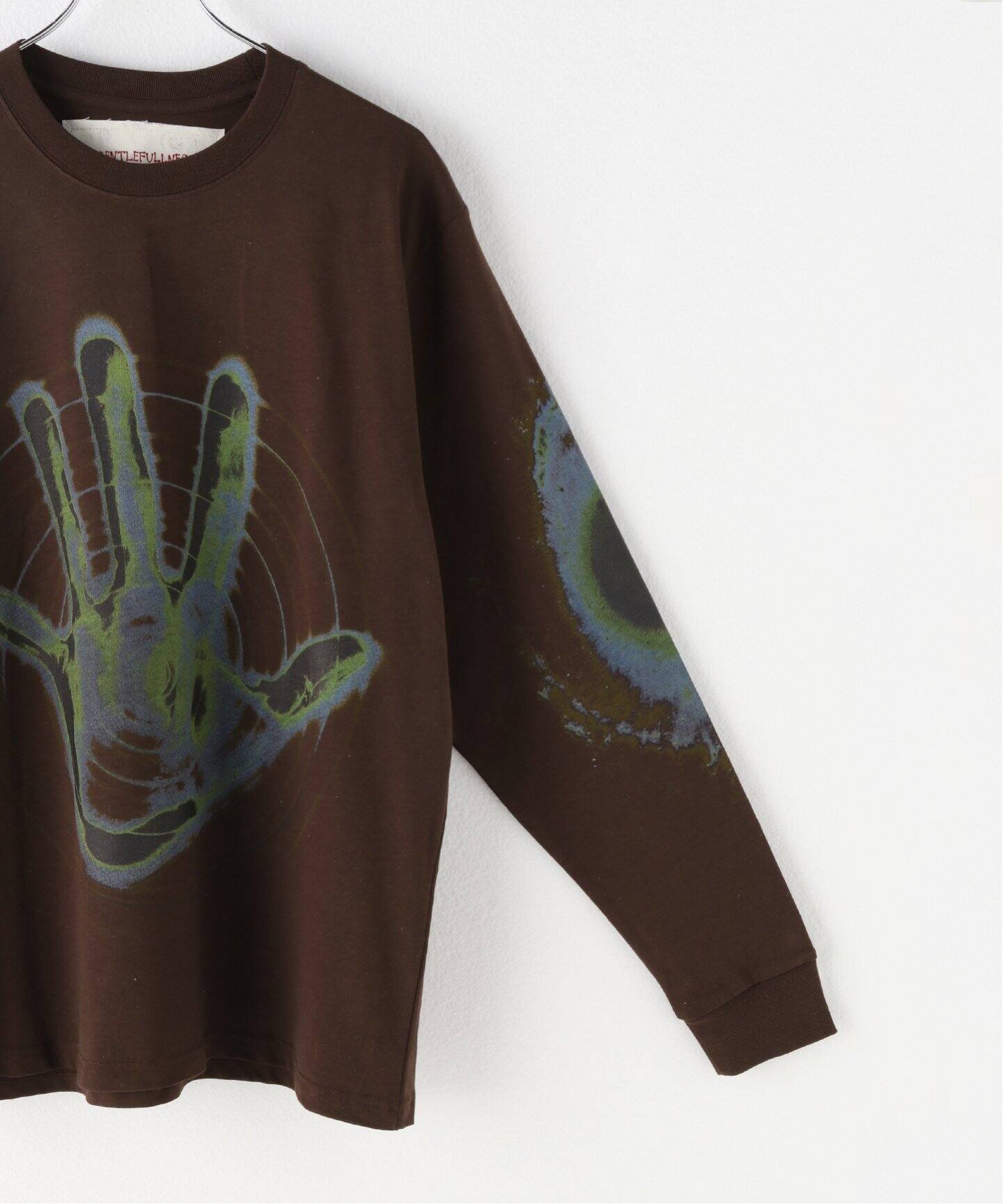 GENTLEFULLNESS ロンT ブラウン GENTLEFULLNESS LS Tee - HAND GSS24TS GTLCOTB HA（Tシャツ