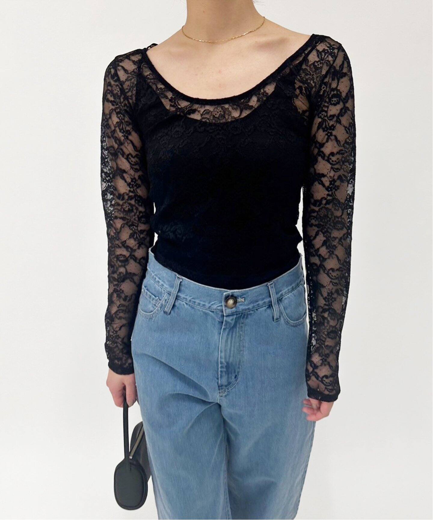 ストレッチレーストップ（Tシャツ／カットソー）｜EDIT.FOR LULU 