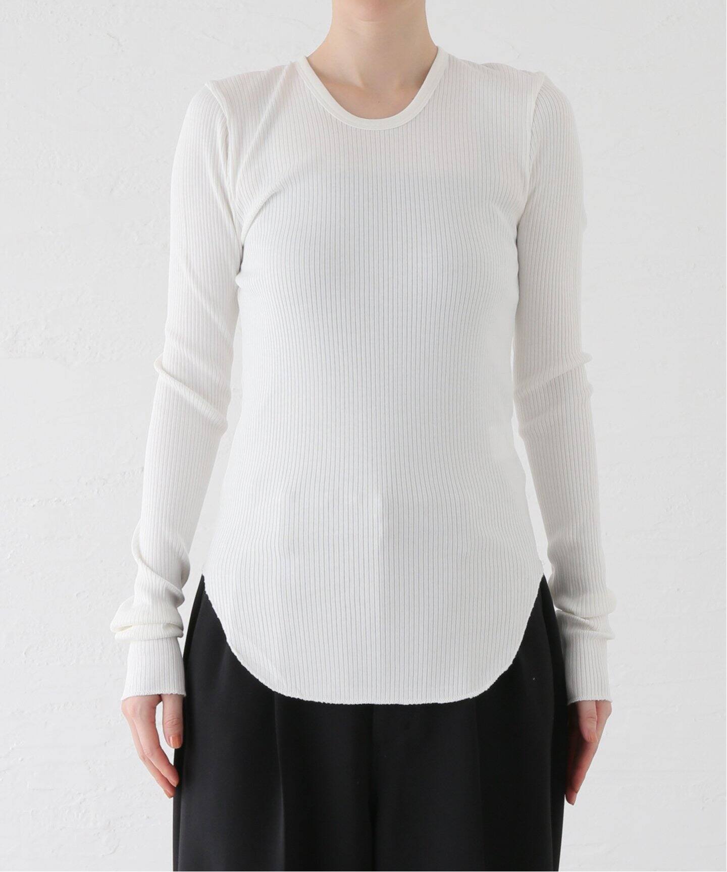 HAKUJI/ハクジ】バックオープンリブプルオーバー（Tシャツ／カットソー 