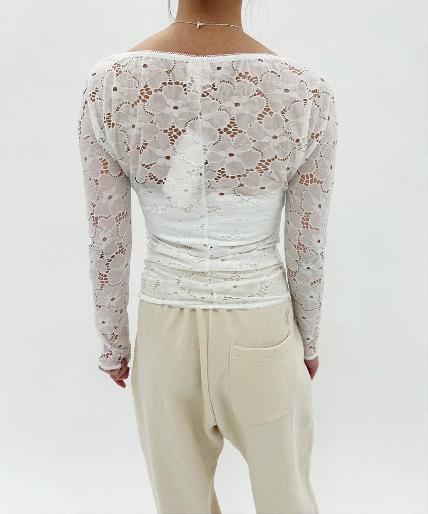 YUHAN WANG/ユハン ワン】lace top（Tシャツ／カットソー）｜EDIT.FOR 