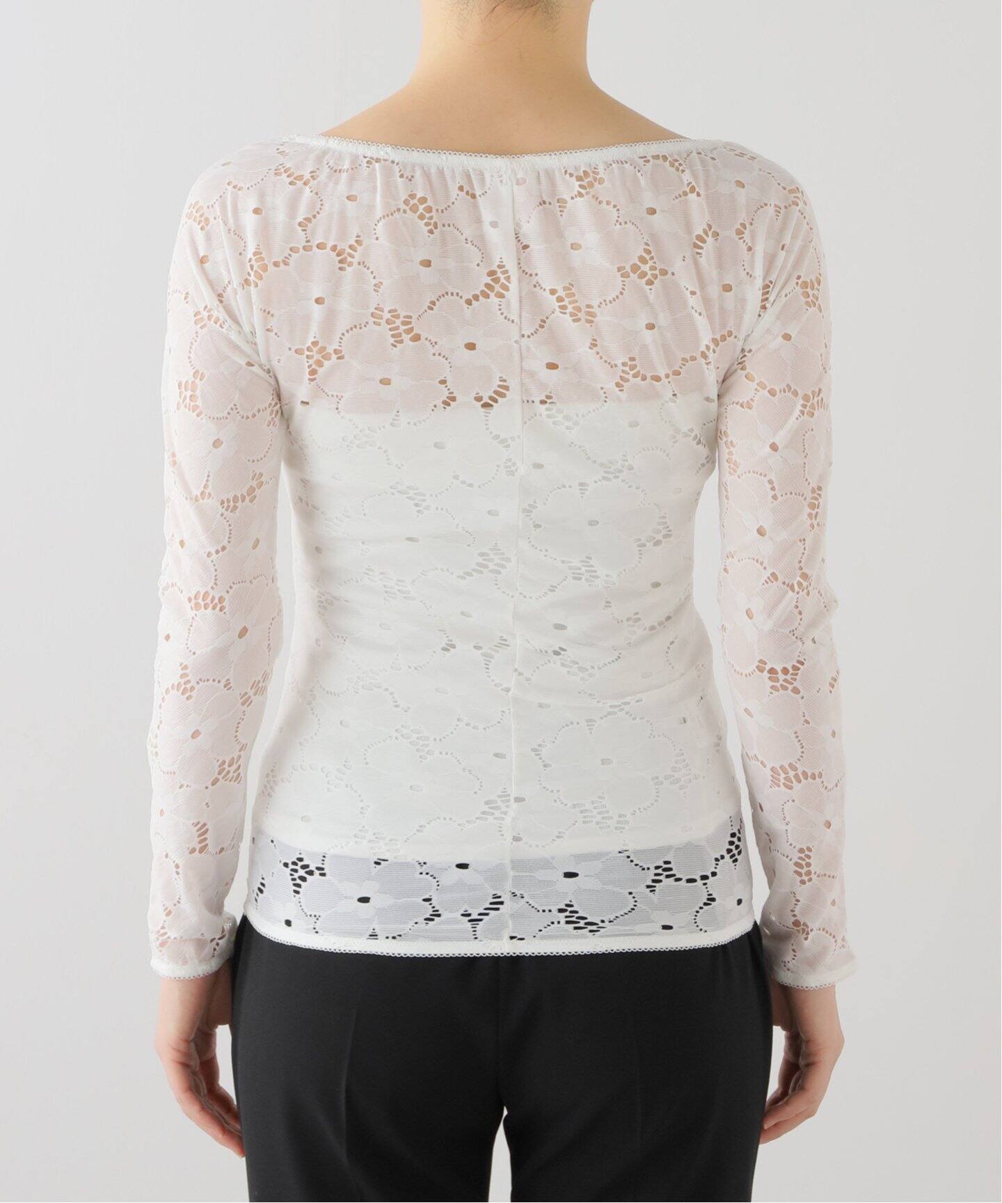 YUHAN WANG/ユハン ワン】lace top（Tシャツ／カットソー 