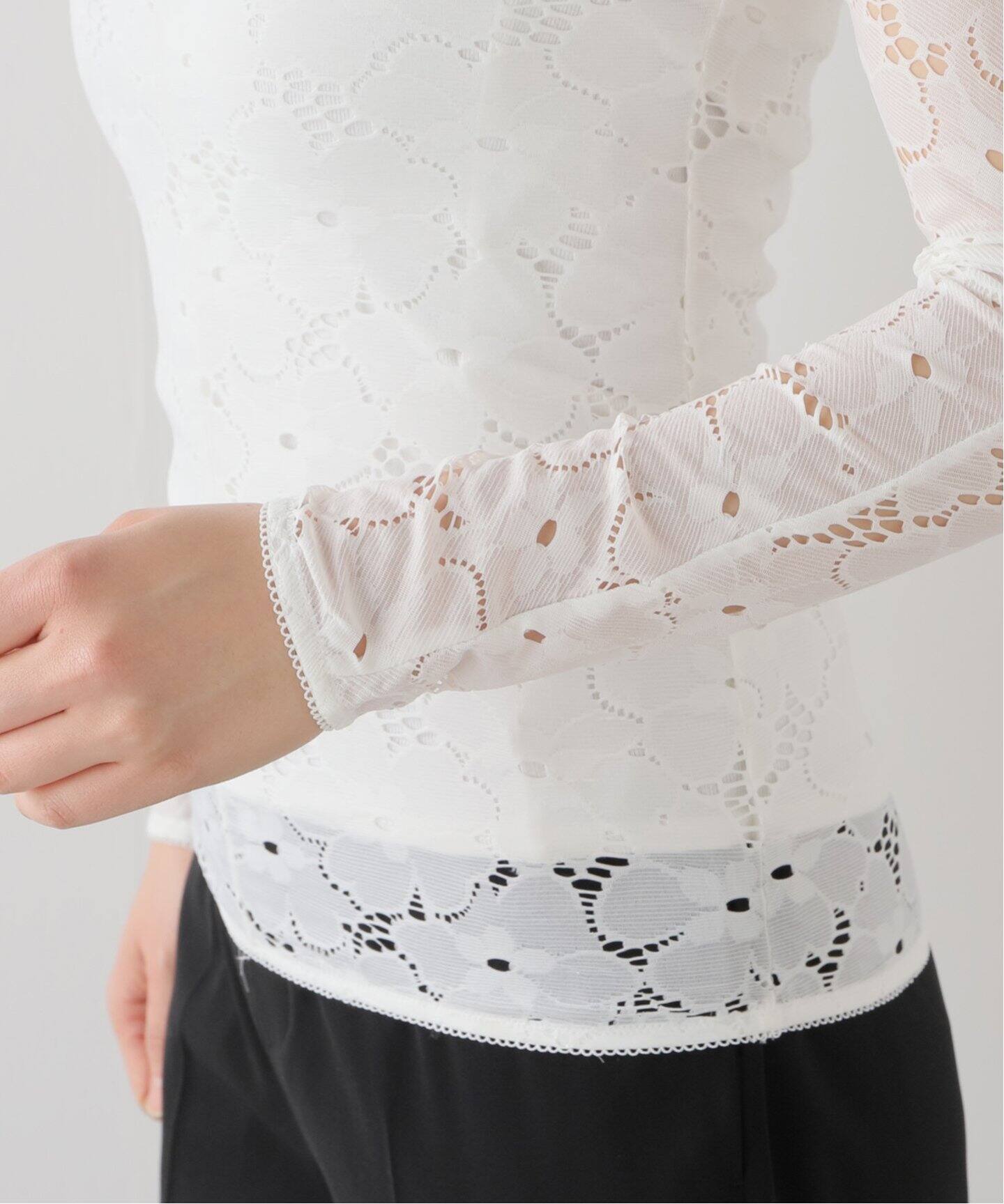 YUHAN WANG/ユハン ワン】lace top（Tシャツ／カットソー）｜EDIT.FOR 