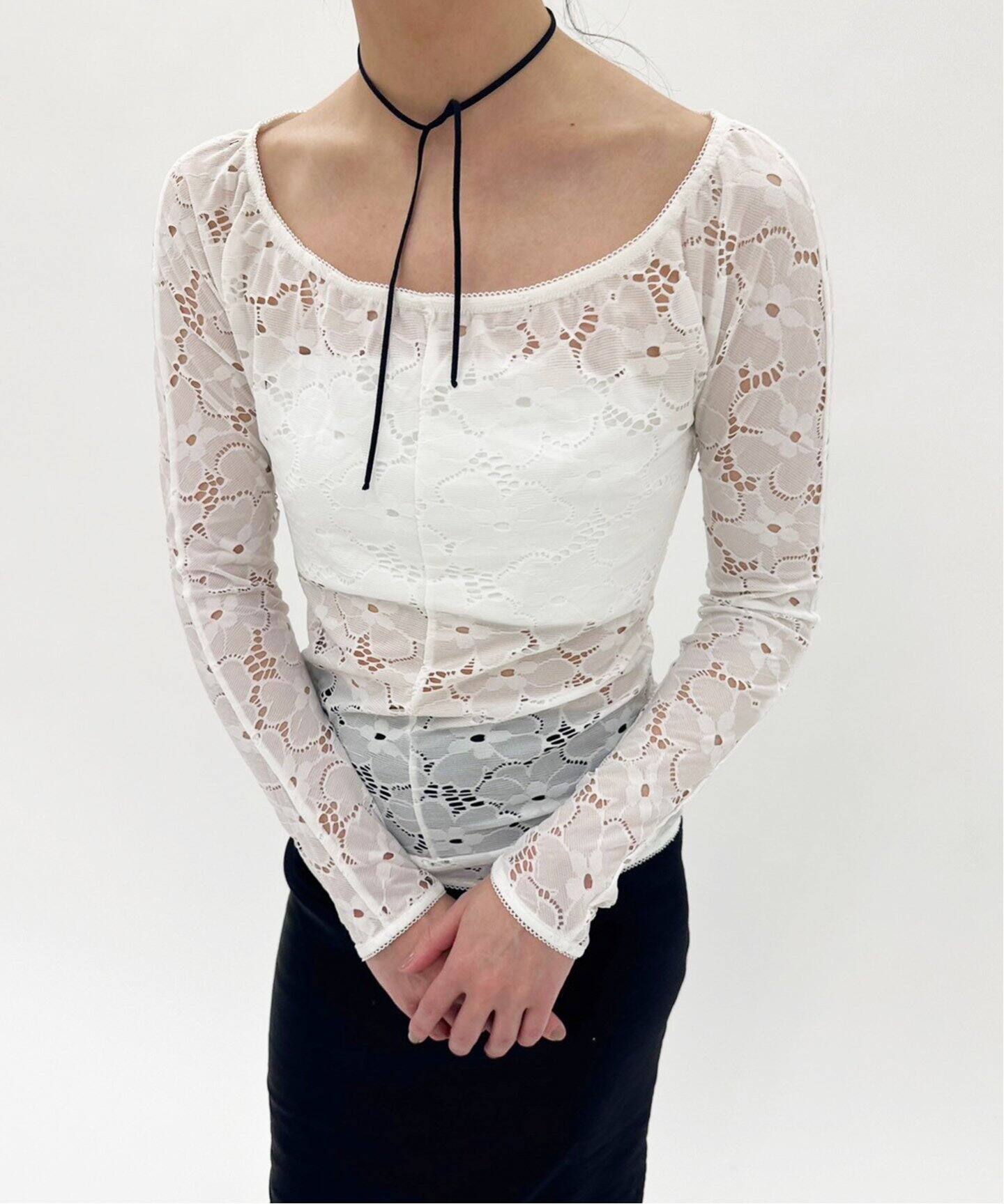 YUHAN WANG/ユハン ワン】lace top（Tシャツ／カットソー）｜EDIT.FOR 