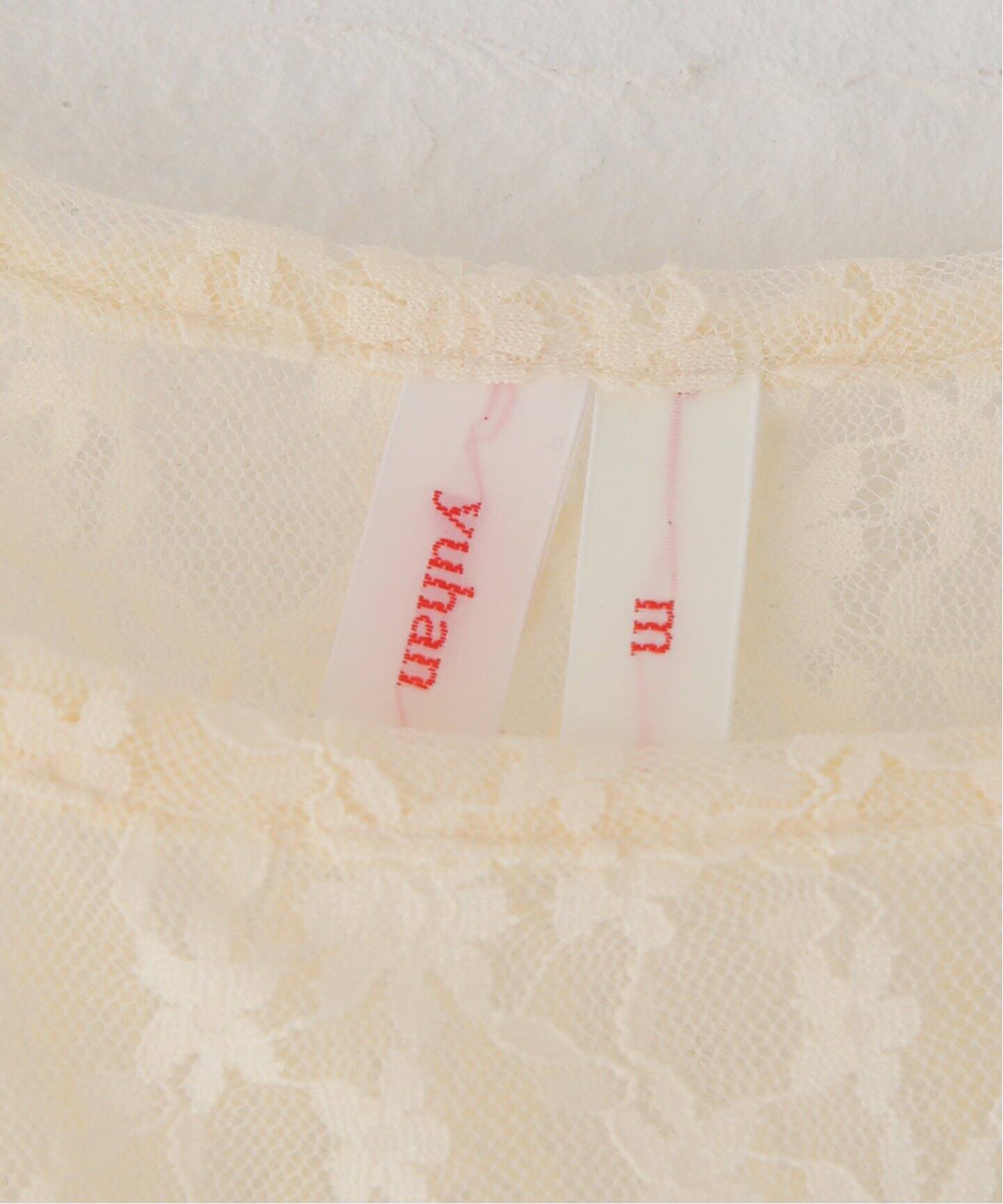 YUHAN WANG/ユハン ワン】ribbon bow lace top（Tシャツ／カットソー  