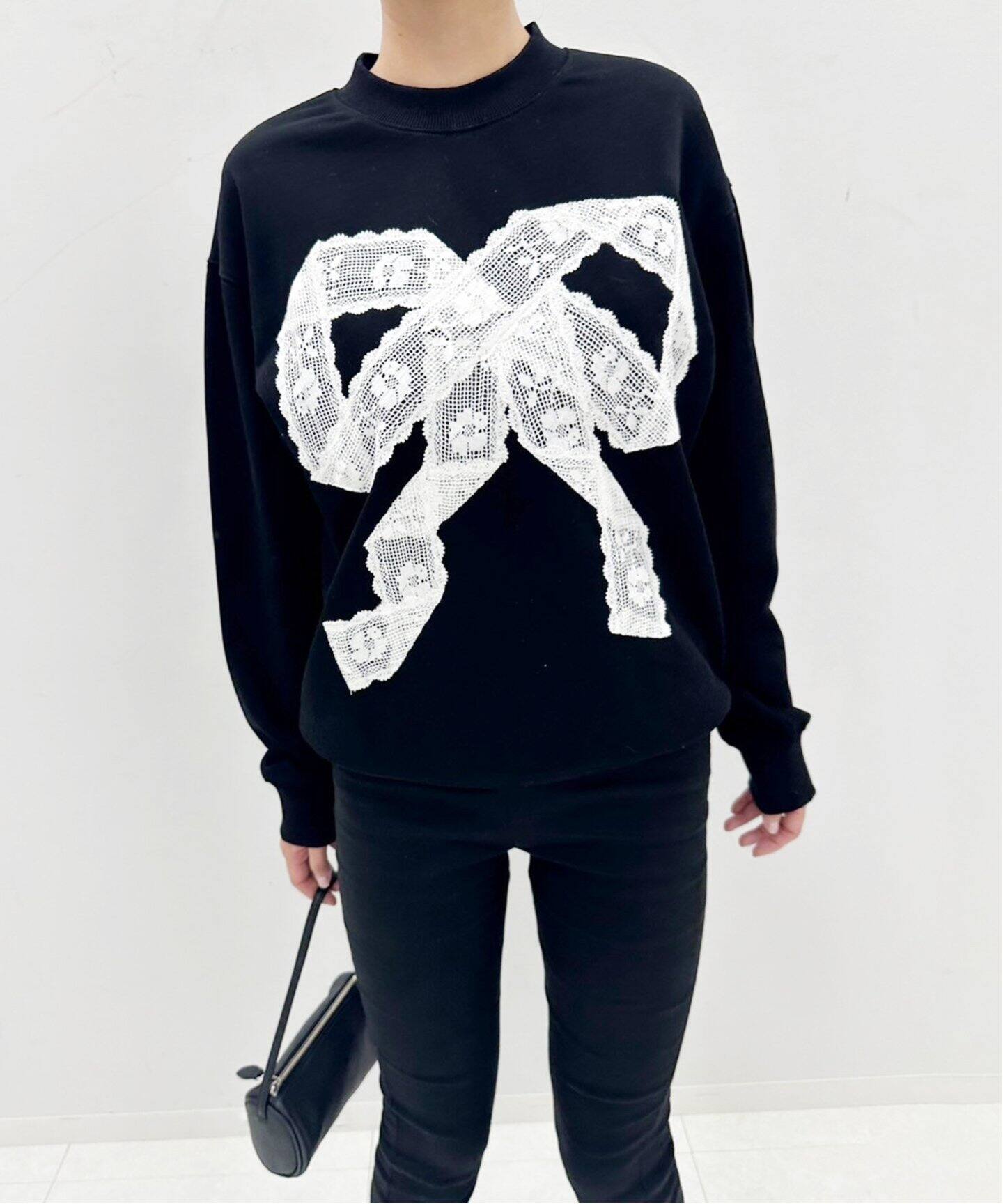 YUHAN WANG/ユハン ワン】lace bow sweatshirt（スウェット）｜EDIT 