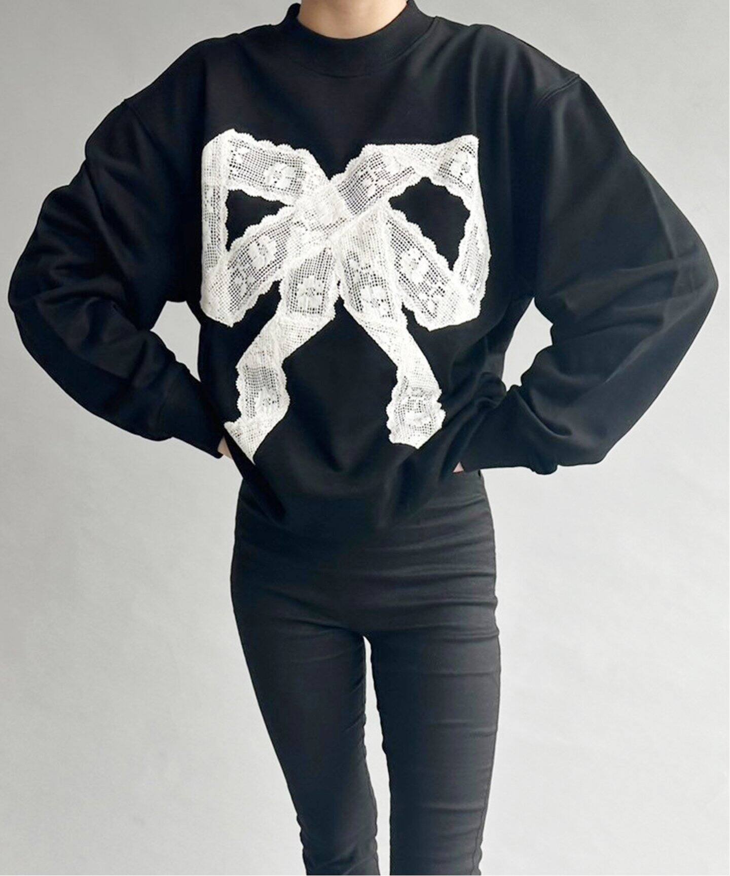 YUHAN WANG/ユハン ワン】lace bow sweatshirt（スウェット）｜EDIT 