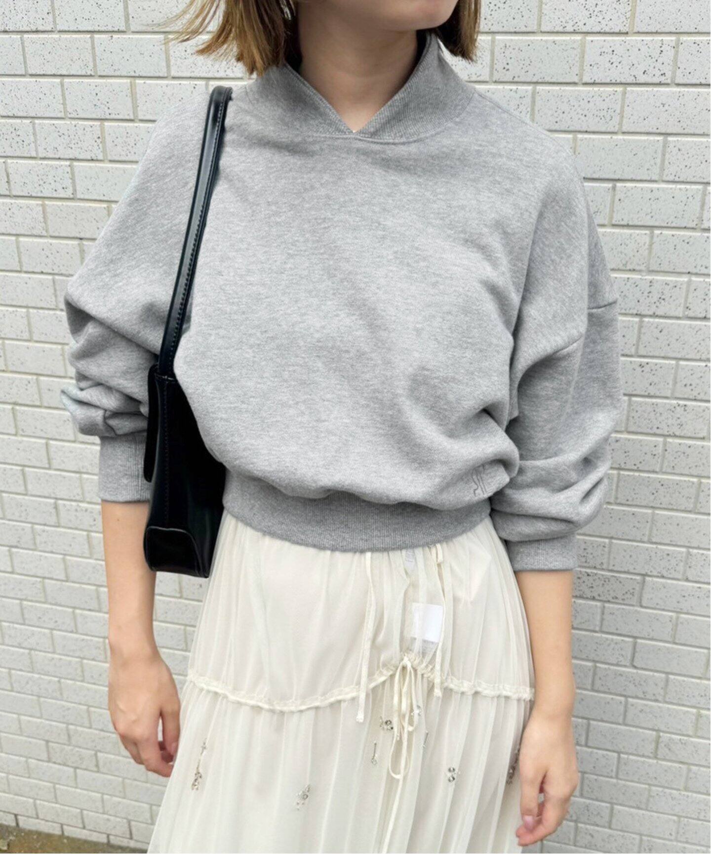 追加》【SKIN × EDIT. FOR LULU】コラボ クロップドスウェット  