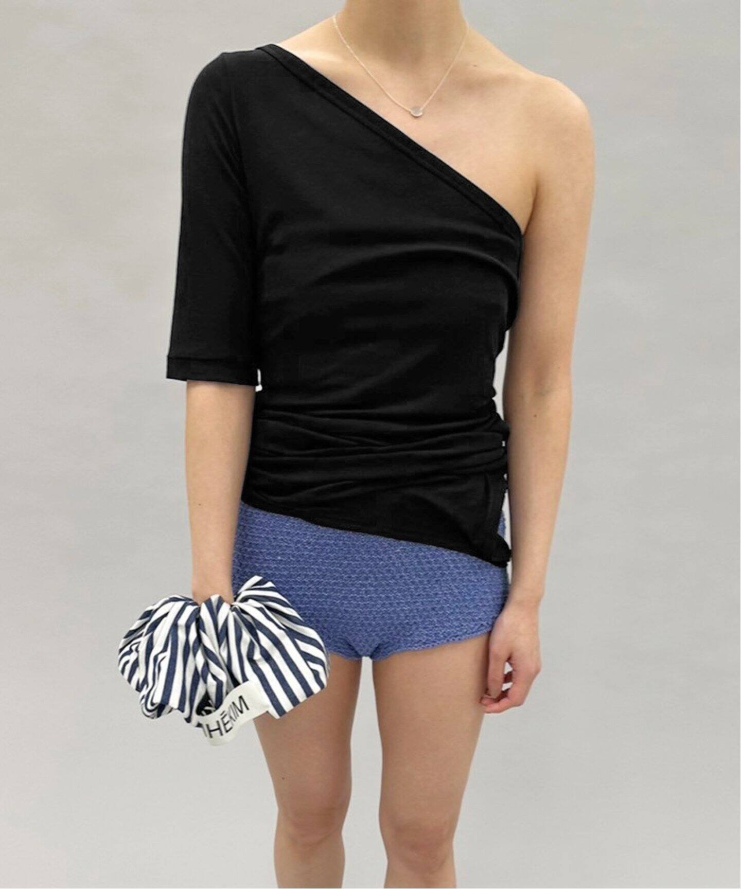 babaco/ババコ】Twisted Cotton Layered Top（Tシャツ／カットソー 
