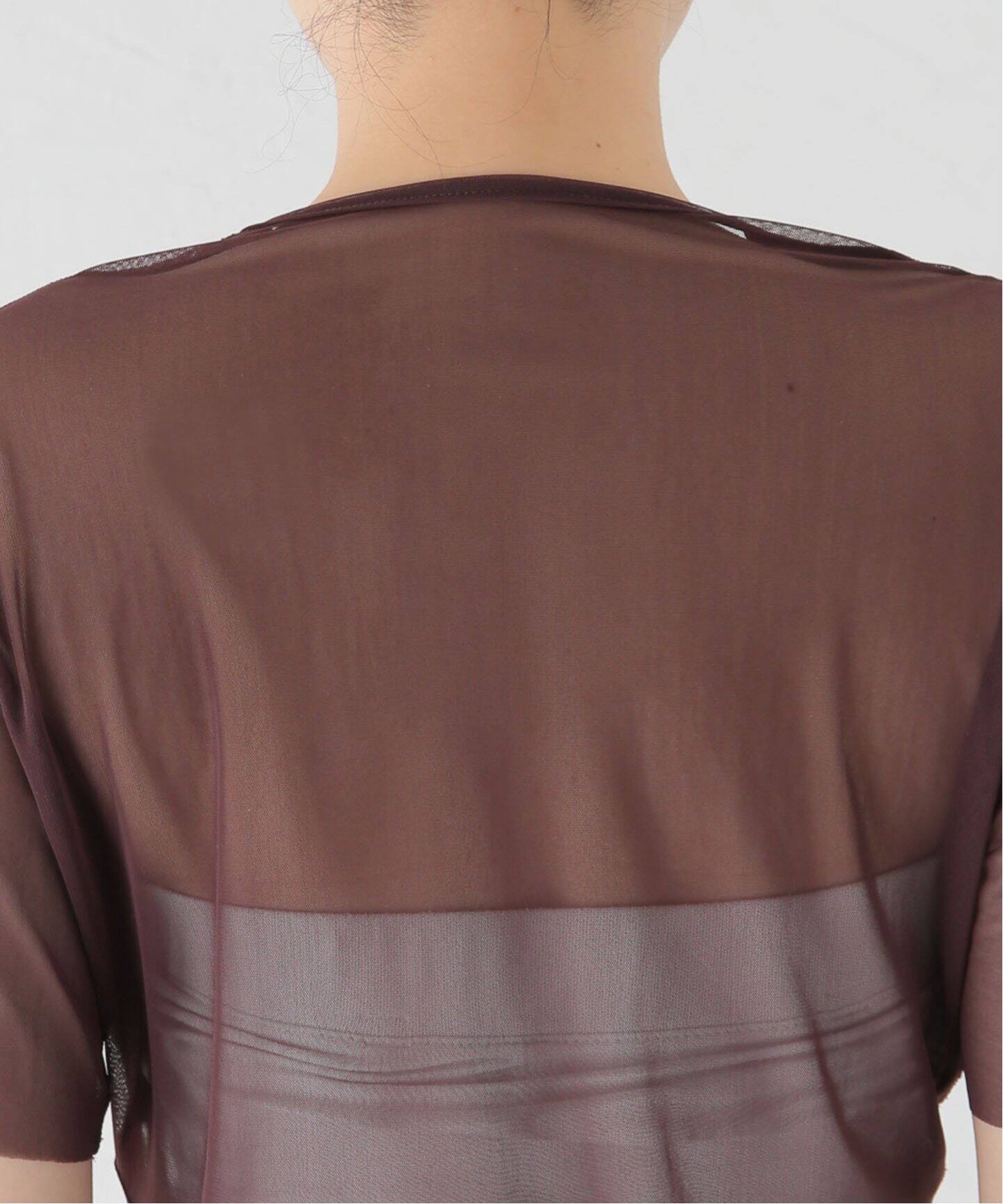 SIMONE WILD/シモーネ ワイルド】MESH LONG CONTURE TEE（Tシャツ 