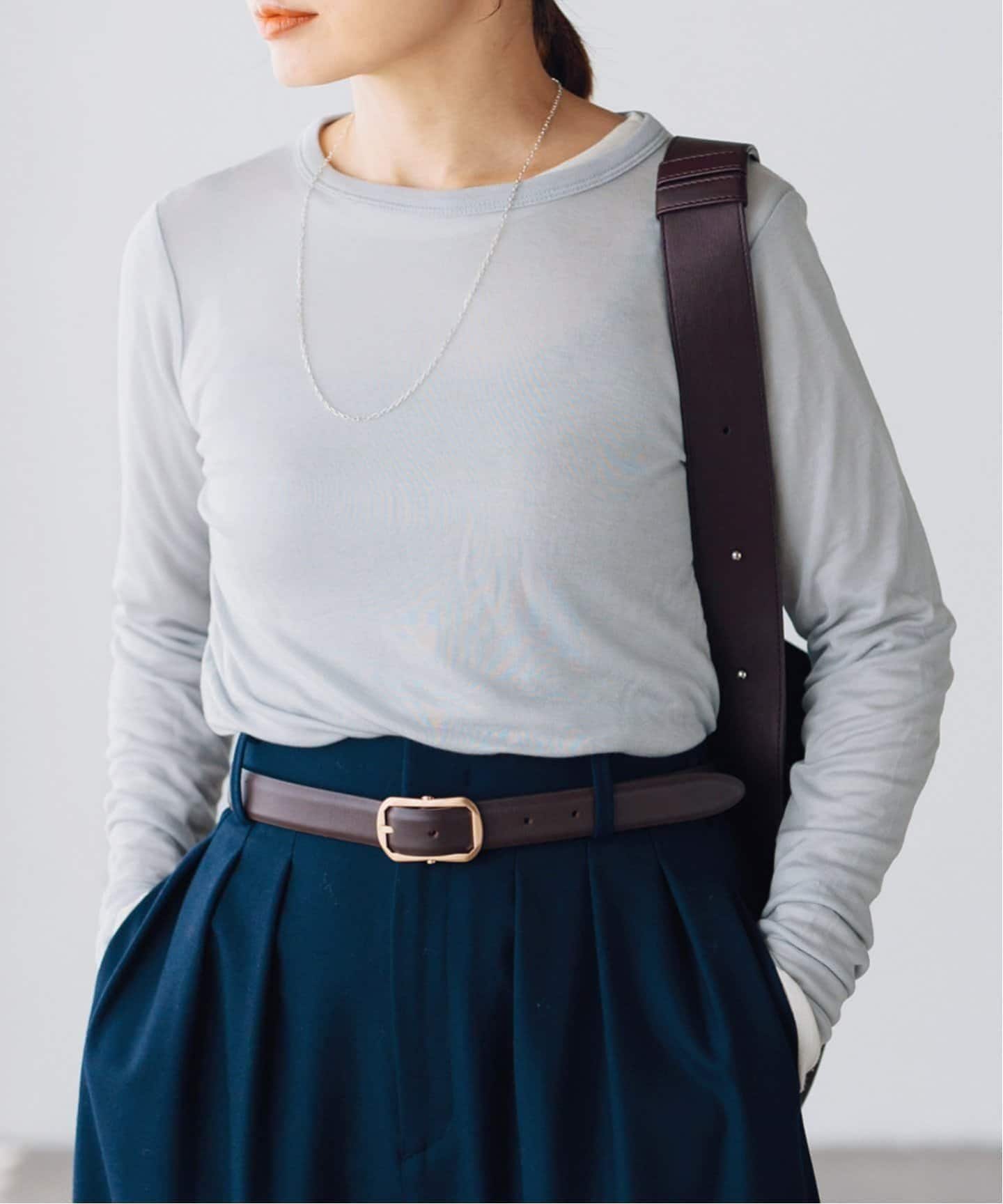 追加》リヨセルカシミヤロングTシャツ（Tシャツ／カットソー
