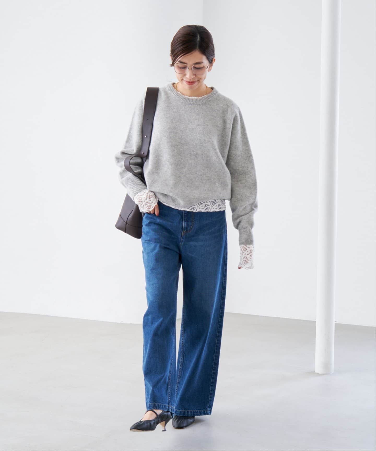 追加》ペイズリー ストレッチレースプルオーバー（Tシャツ／カットソー