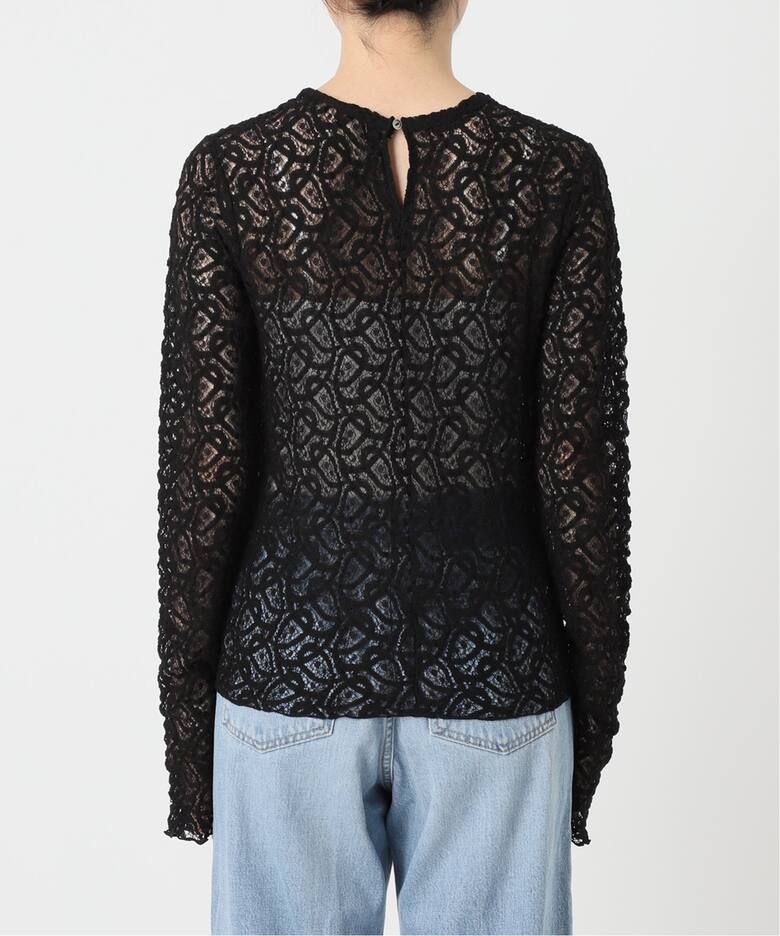 追加》ペイズリー ストレッチレースプルオーバー（Tシャツ／カットソー  