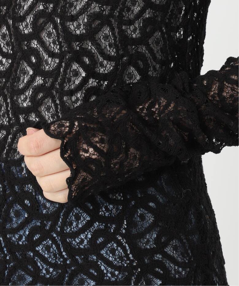 追加》ペイズリー ストレッチレースプルオーバー（Tシャツ／カットソー  