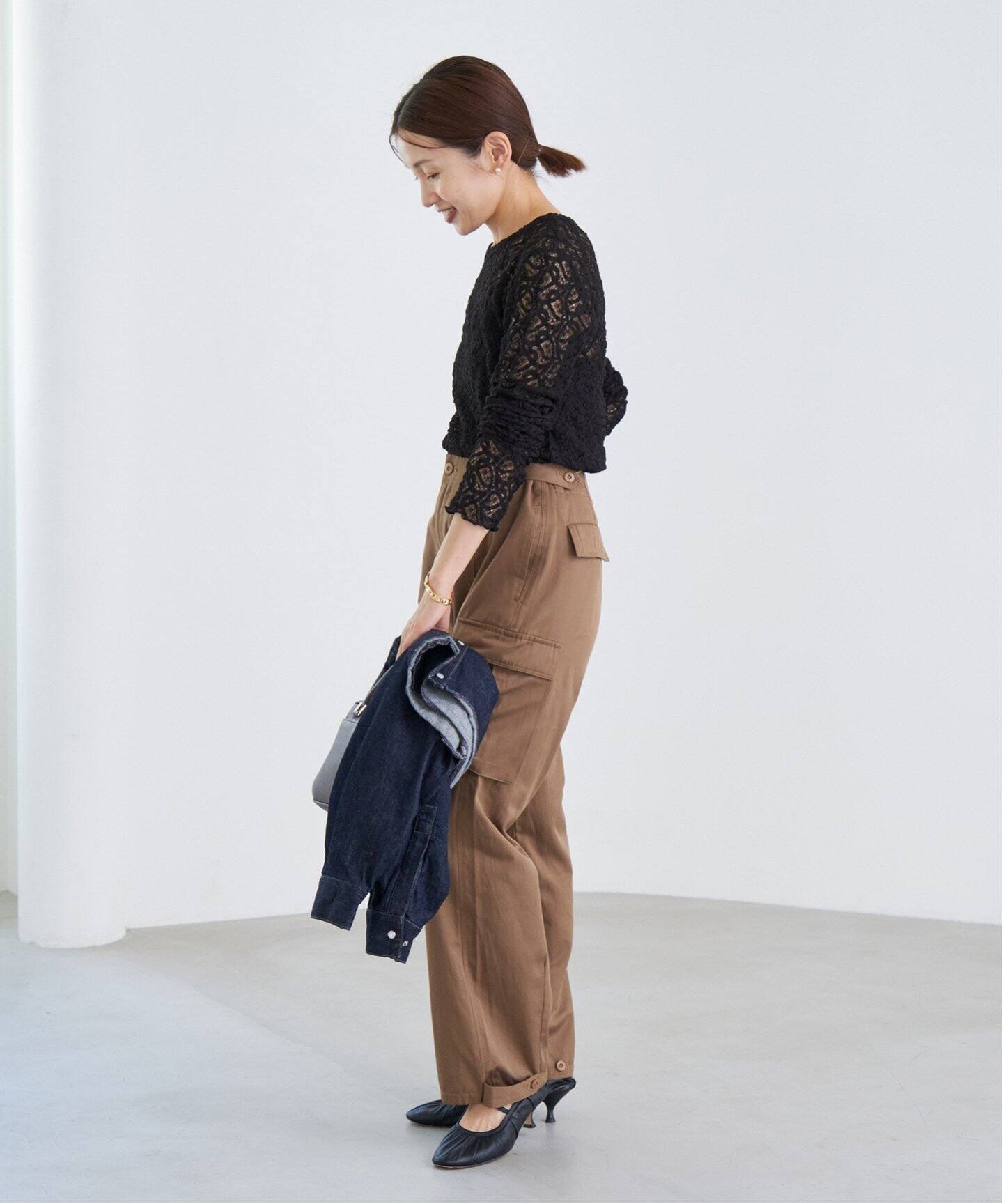 追加3》ペイズリー ストレッチレースプルオーバー（Tシャツ