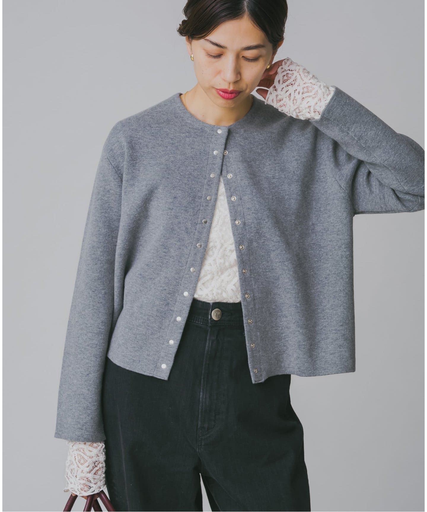 追加3》ペイズリー ストレッチレースプルオーバー（Tシャツ