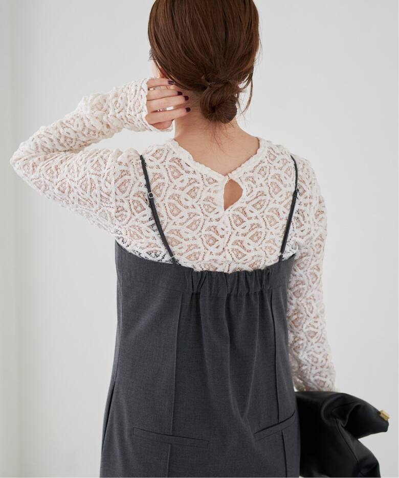 追加3》ペイズリー ストレッチレースプルオーバー（Tシャツ  