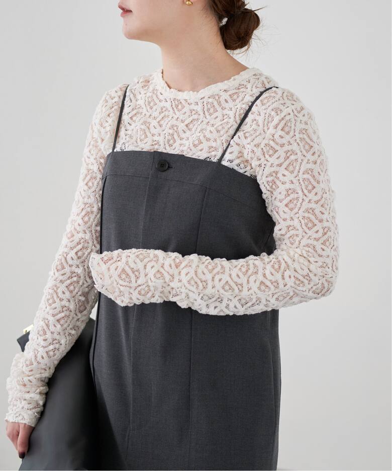 WEB限定/追加5》ペイズリー ストレッチレースプルオーバー（Tシャツ 