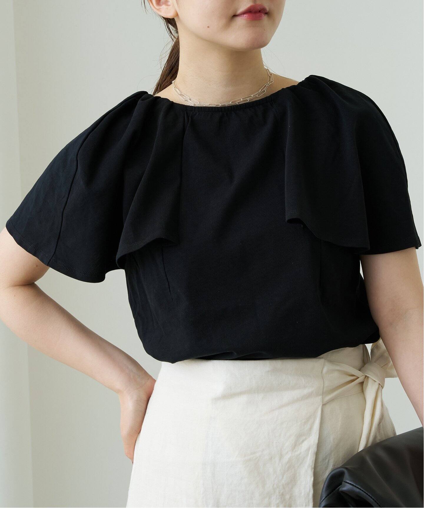 クリアコットン フリルトップス（Tシャツ／カットソー）｜IENA（イエナ  