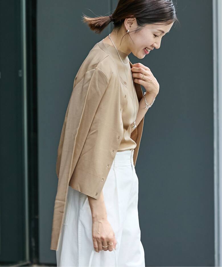 セーターマシーンクルーネックカーディガン（カーディガン）｜IENA  