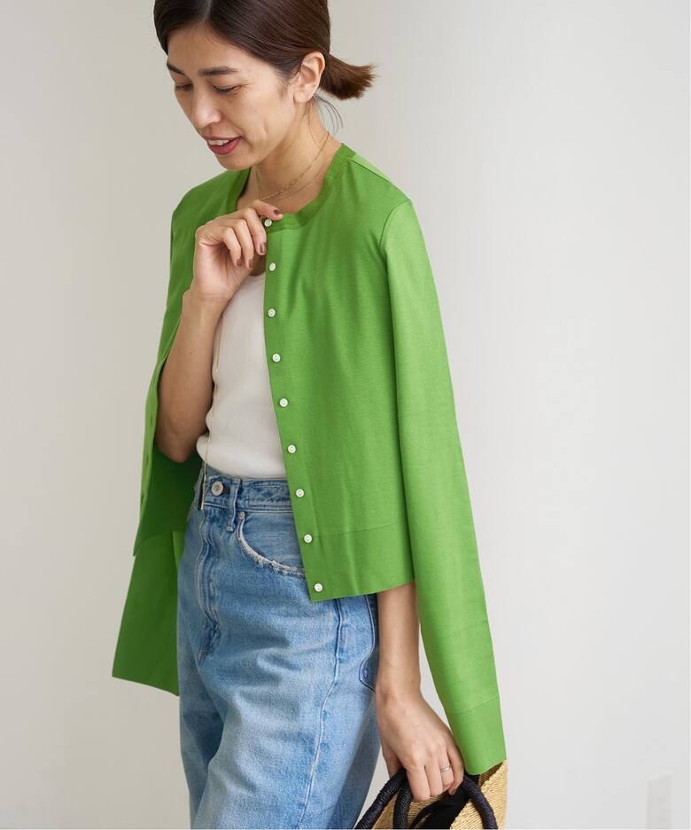 セーターマシーンクルーネックカーディガン（カーディガン）｜IENA  