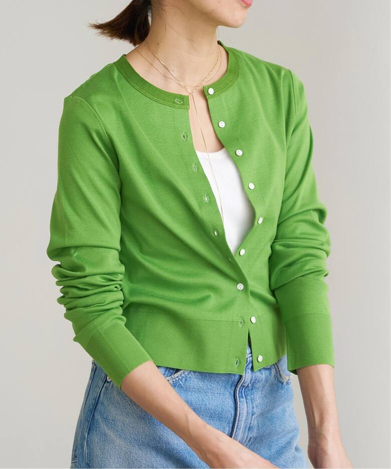 セーターマシーンクルーネックカーディガン（カーディガン）｜IENA  