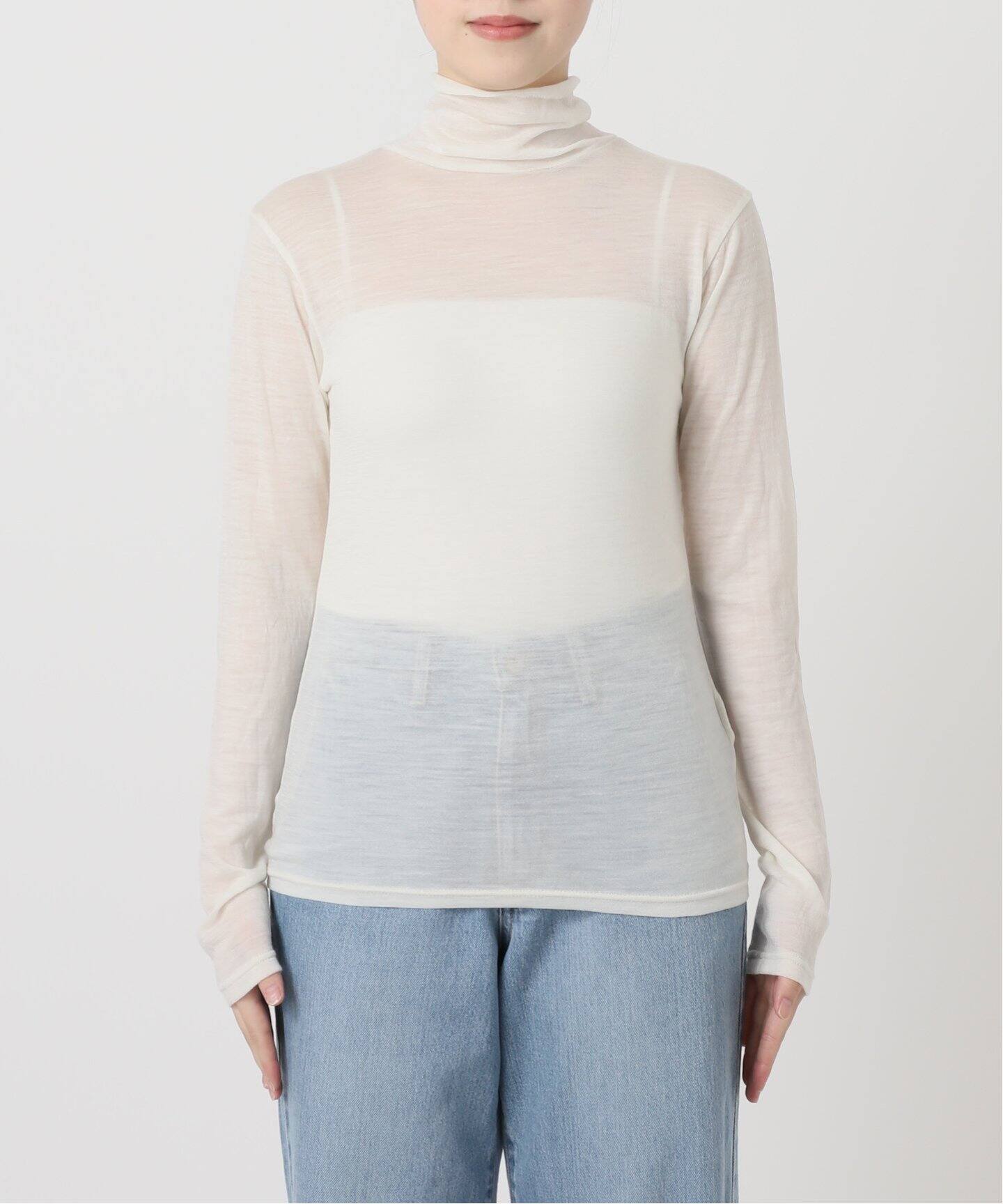 【新品】IENAイエナSuper120’s ウールタートルプルオーバー　グレー Super120sウールタートルプルオーバー（Tシャツ／カットソー）｜IENA