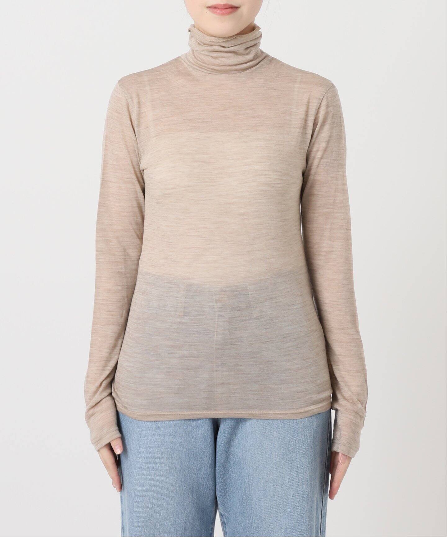 【新品】IENAイエナSuper120’s ウールタートルプルオーバー　グレー Super120sウールタートルプルオーバー（Tシャツ／カットソー）｜IENA