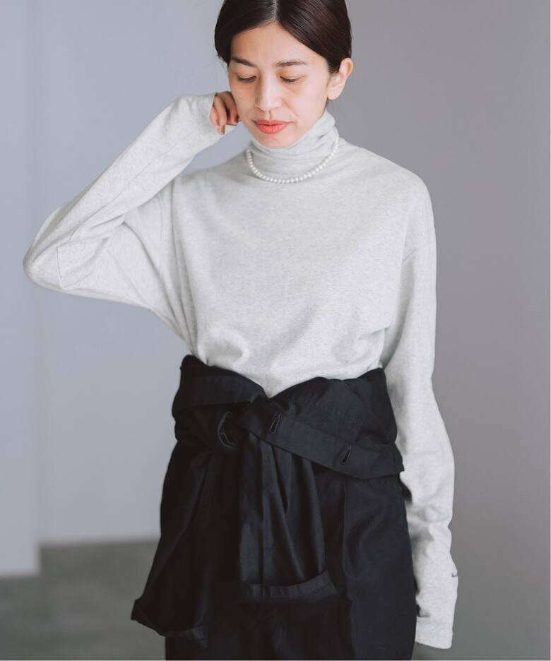 BLACK ハイネックロングTシャツ（Tシャツ／カットソー）｜IENA（イエナ 