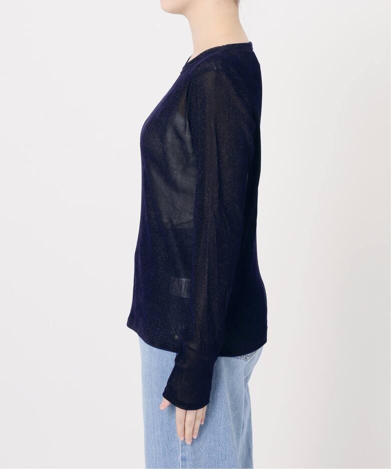 ラメフロッキーチュールロングスリーブプルオーバー（Tシャツ 