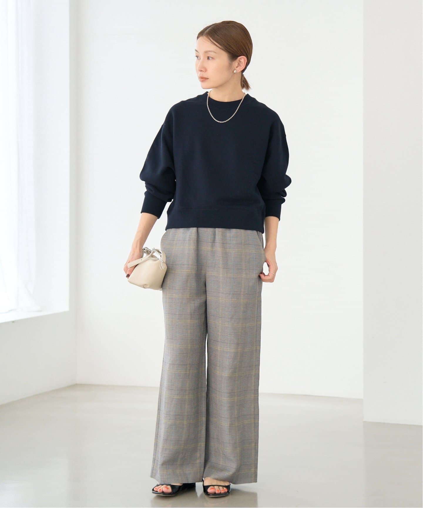 追加4》コットン裏毛クロップドプルオーバー（スウェット）｜IENA