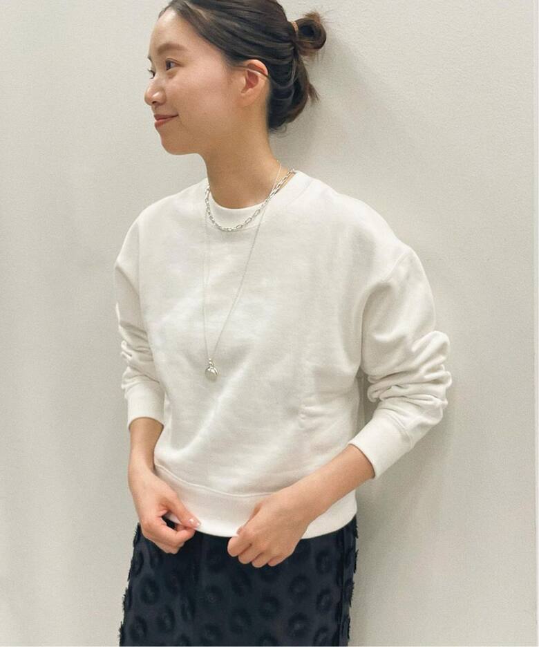 追加4》コットン裏毛クロップドプルオーバー（スウェット）｜IENA  