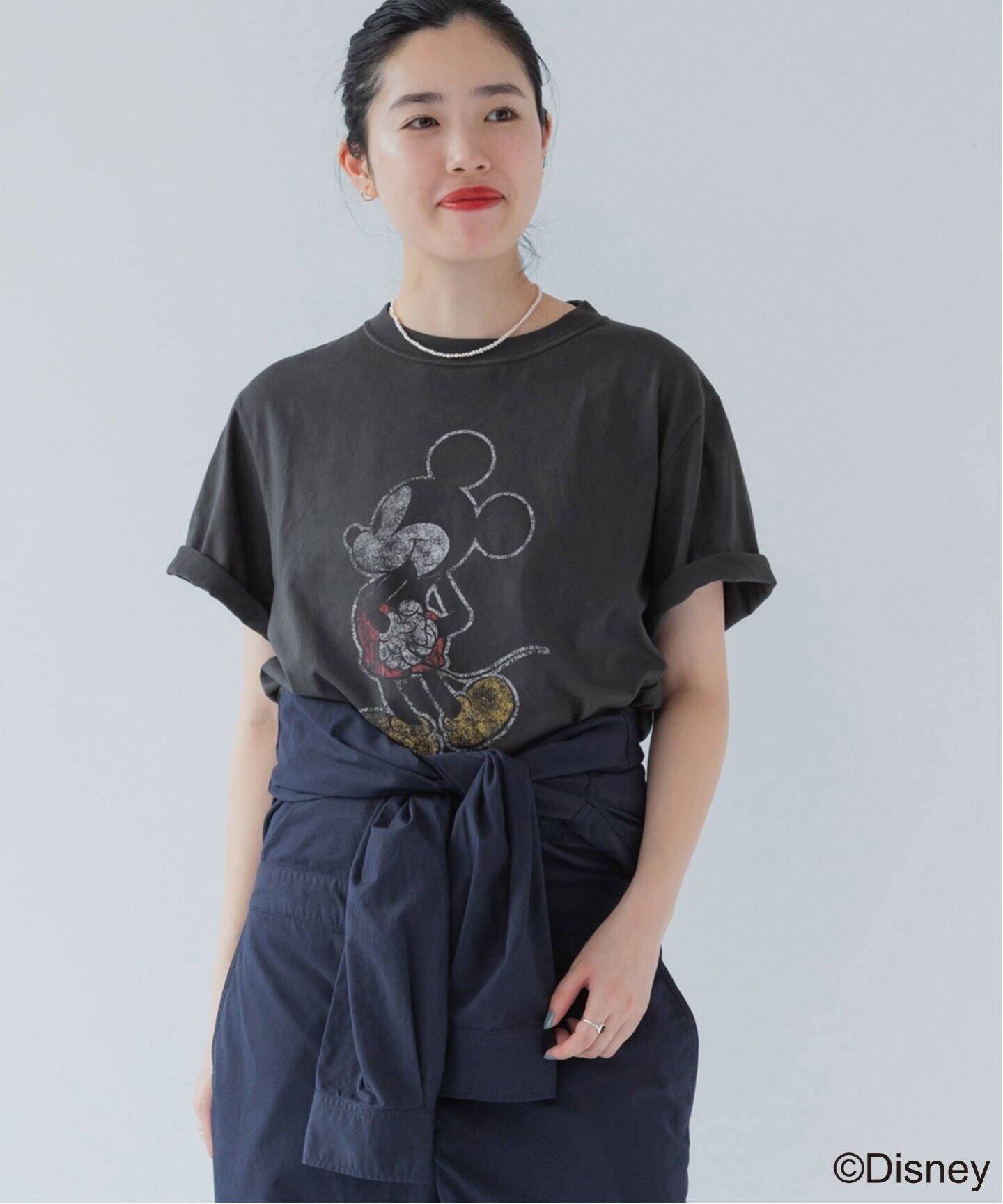 R JUBILEE/DISNEY COLLECTION LW加工Tシャツ(Mickey Mouse)（Tシャツ 