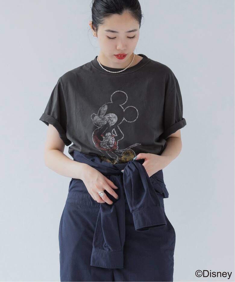 R JUBILEE/DISNEY COLLECTION LW加工Tシャツ(Mickey Mouse)（Tシャツ  