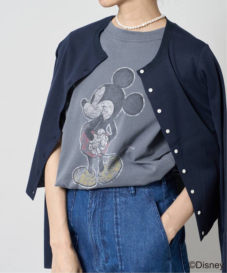R JUBILEE/DISNEY COLLECTION LW加工Tシャツ(Mickey Mouse)（Tシャツ  